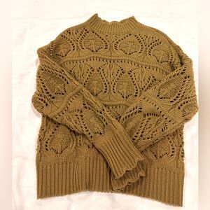 Yellow mustard knit sweater size M